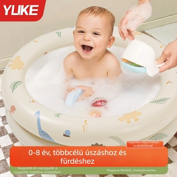 Otthoni használatra gyerekeknek készült felfújható medence, vastagabb kivitelben bébi- és gyermekek számára, fürdés és játék a vízben