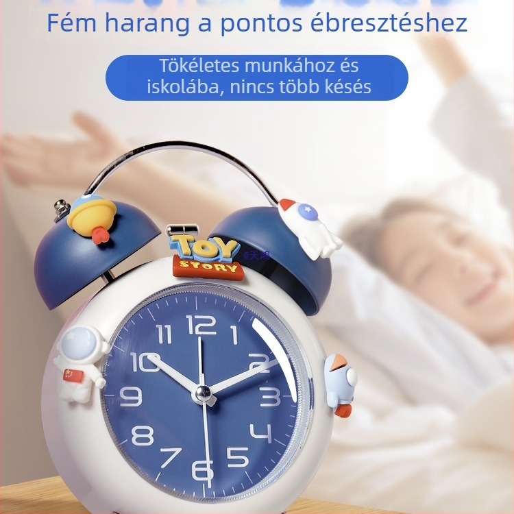 2025-ös okos mini ébresztőóra általános és középiskolásoknak, világító analóg számlap, működés elemmel, aranyos stílus