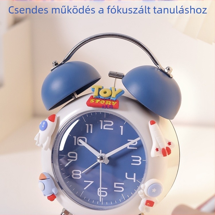 2025-ös okos mini ébresztőóra általános és középiskolásoknak, világító analóg számlap, működés elemmel, aranyos stílus