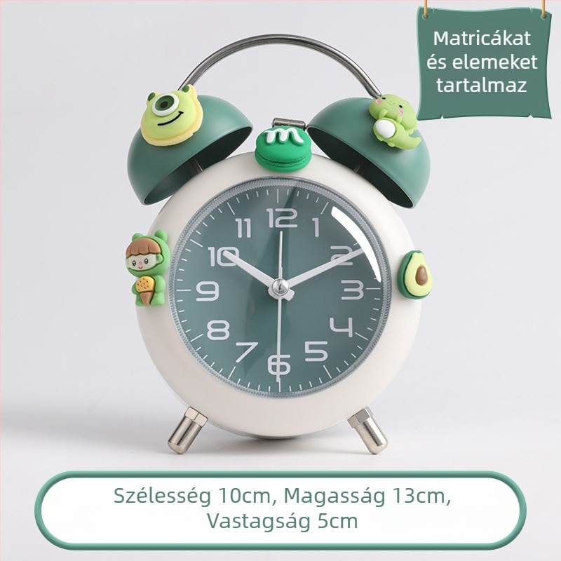 2025-ös okos mini ébresztőóra általános és középiskolásoknak, világító analóg számlap, működés elemmel, aranyos stílus