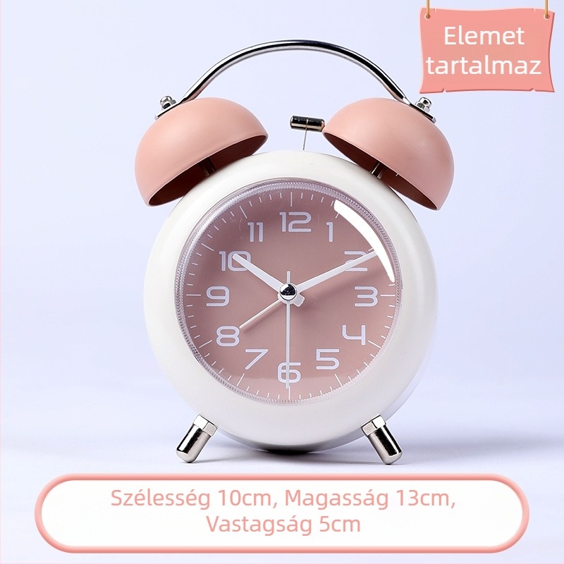 2025-ös okos mini ébresztőóra általános és középiskolásoknak, világító analóg számlap, működés elemmel, aranyos stílus