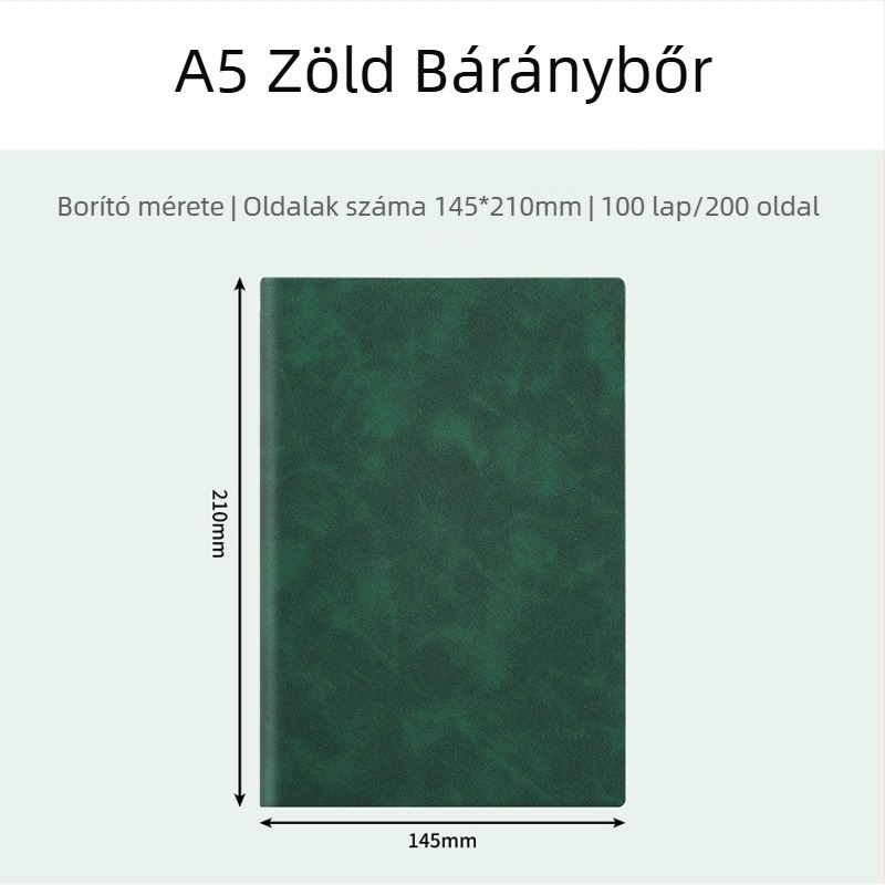 A5/B5 üzleti notesz mesterséges bőrrel, konferenciákhoz, egyszerű kialakítás, testreszabható logó