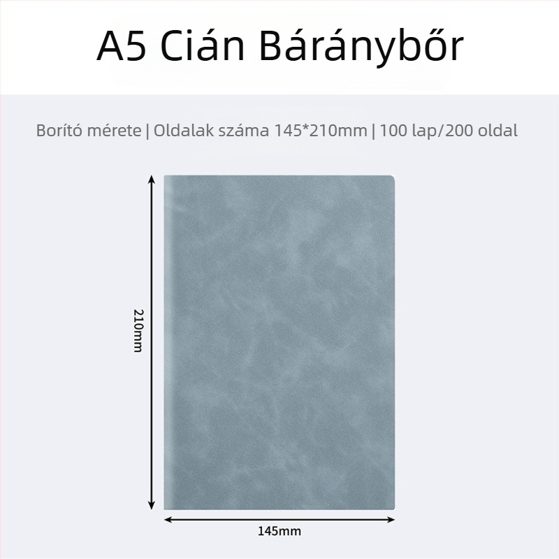 A5/B5 üzleti notesz mesterséges bőrrel, konferenciákhoz, egyszerű kialakítás, testreszabható logó