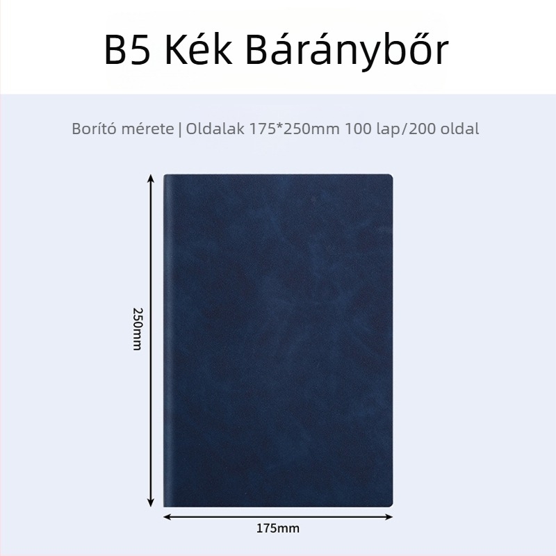A5/B5 üzleti notesz mesterséges bőrrel, konferenciákhoz, egyszerű kialakítás, testreszabható logó