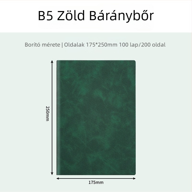 A5/B5 üzleti notesz mesterséges bőrrel, konferenciákhoz, egyszerű kialakítás, testreszabható logó
