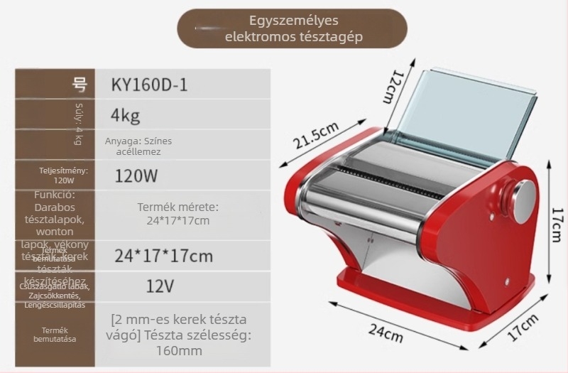 Kompakt otthoni tészta készítő gép dagasztó és nyújtó funkcióval – Többfunkciós tészta és gombóc töltő/nyújtó gép
