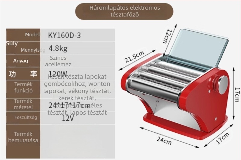 Kompakt otthoni tészta készítő gép dagasztó és nyújtó funkcióval – Többfunkciós tészta és gombóc töltő/nyújtó gép