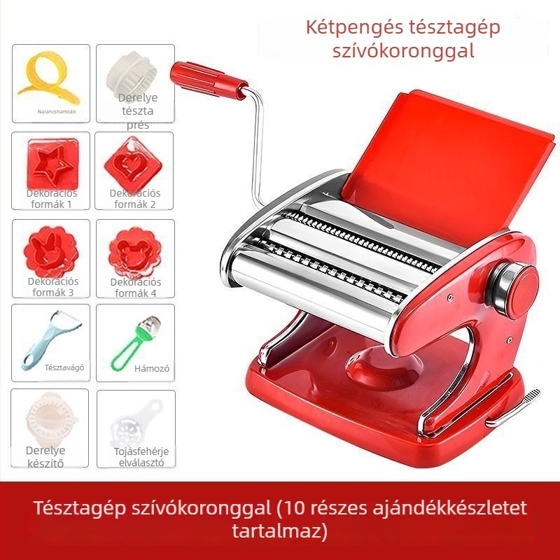 Kompakt otthoni tészta készítő gép dagasztó és nyújtó funkcióval – Többfunkciós tészta és gombóc töltő/nyújtó gép
