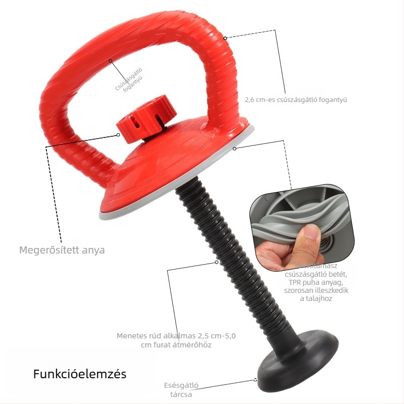 Állítható, többfunkciós edzésfogantyú – használható dumbbell, barbells és kettlebell használatához, csípőemeléshez és fekvőtámaszhoz