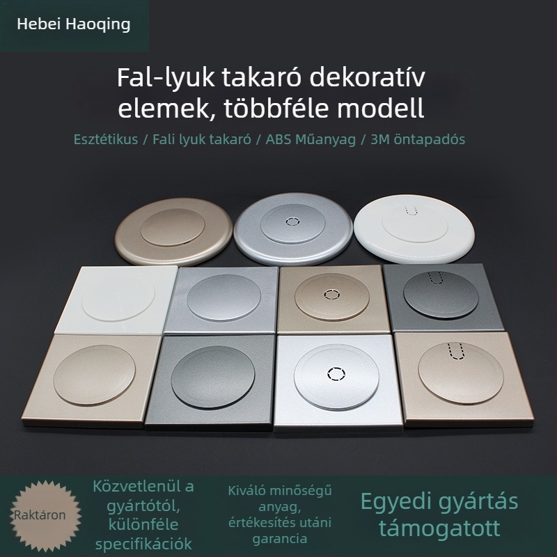 Dekoratív falnyílásfedél, négyzet alakú fedél TV- és klímakábelekhez