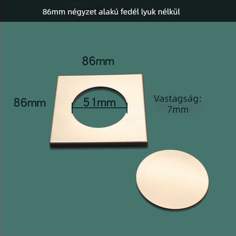 Dekoratív falnyílásfedél, négyzet alakú fedél TV- és klímakábelekhez