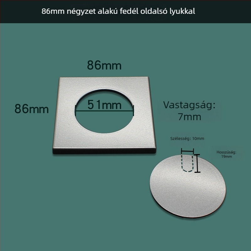 Dekoratív falnyílásfedél, négyzet alakú fedél TV- és klímakábelekhez