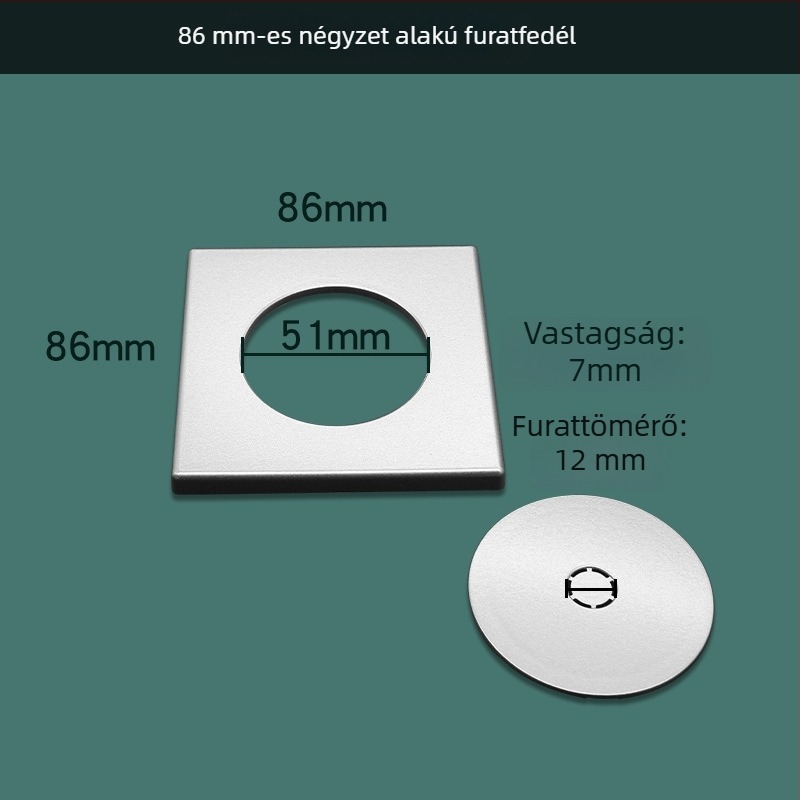Dekoratív falnyílásfedél, négyzet alakú fedél TV- és klímakábelekhez