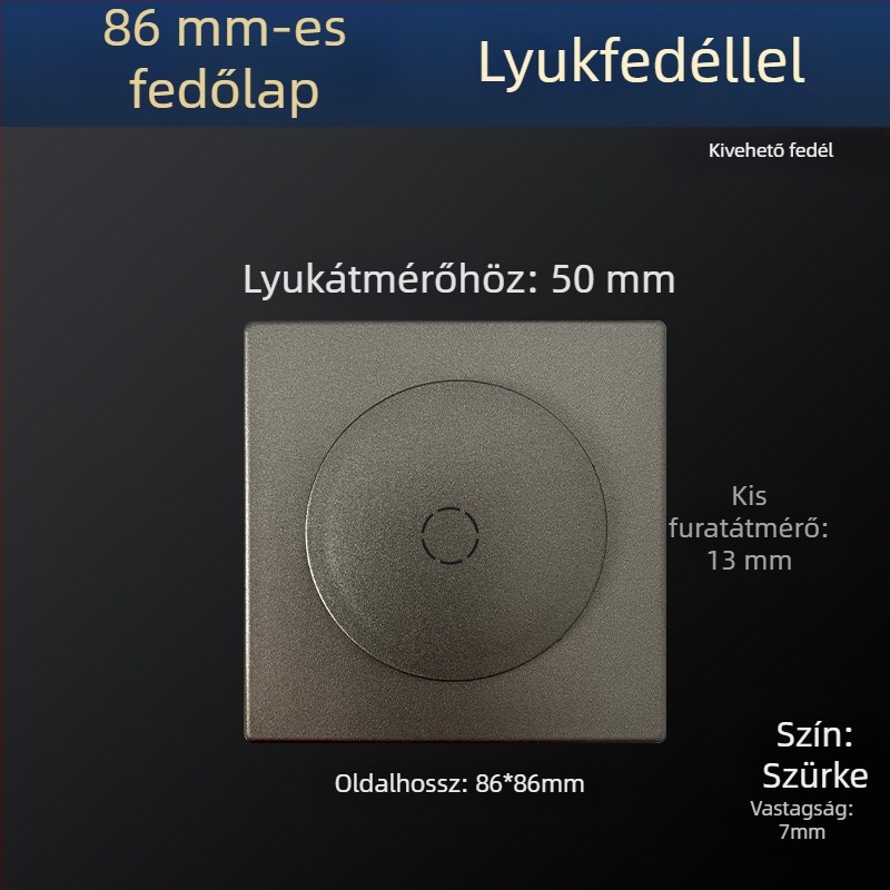 Dekoratív falnyílásfedél, négyzet alakú fedél TV- és klímakábelekhez