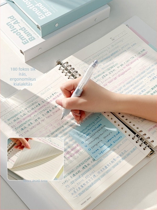 Stílusos lazán fűzhető notesz, 100 g papír, leválasztható fedél, spirálkötéses, iskolakezdéshez