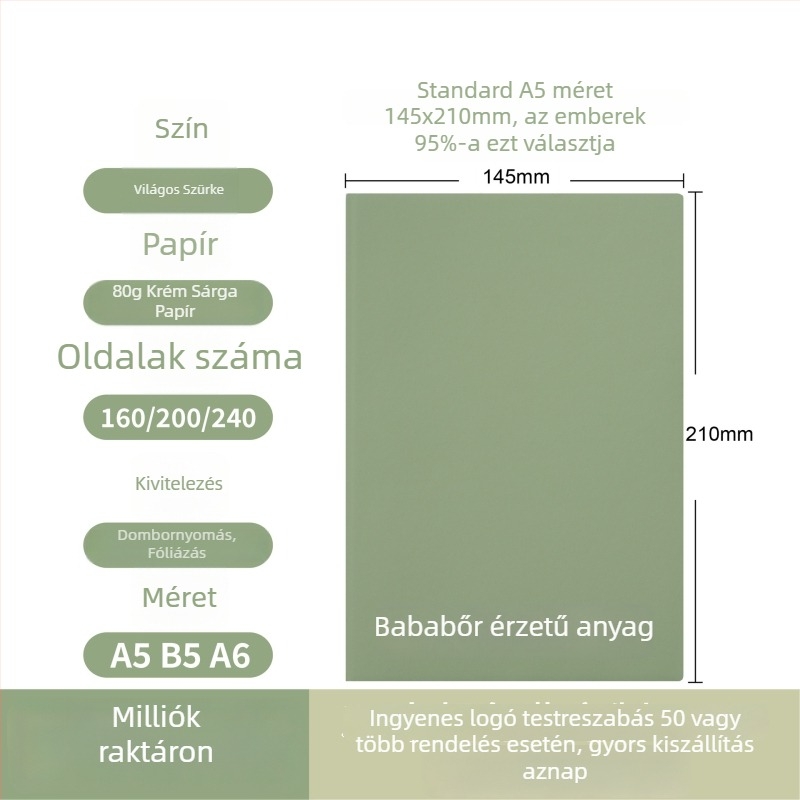 Egyedi logóval ellátott jegyzetfüzetek ajándékcsomagban, üzleti iroda jegyzet, vastagabb, hordozható
