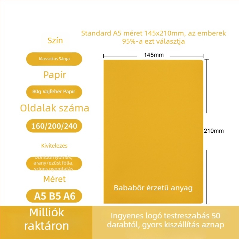 Egyedi logóval ellátott jegyzetfüzetek ajándékcsomagban, üzleti iroda jegyzet, vastagabb, hordozható