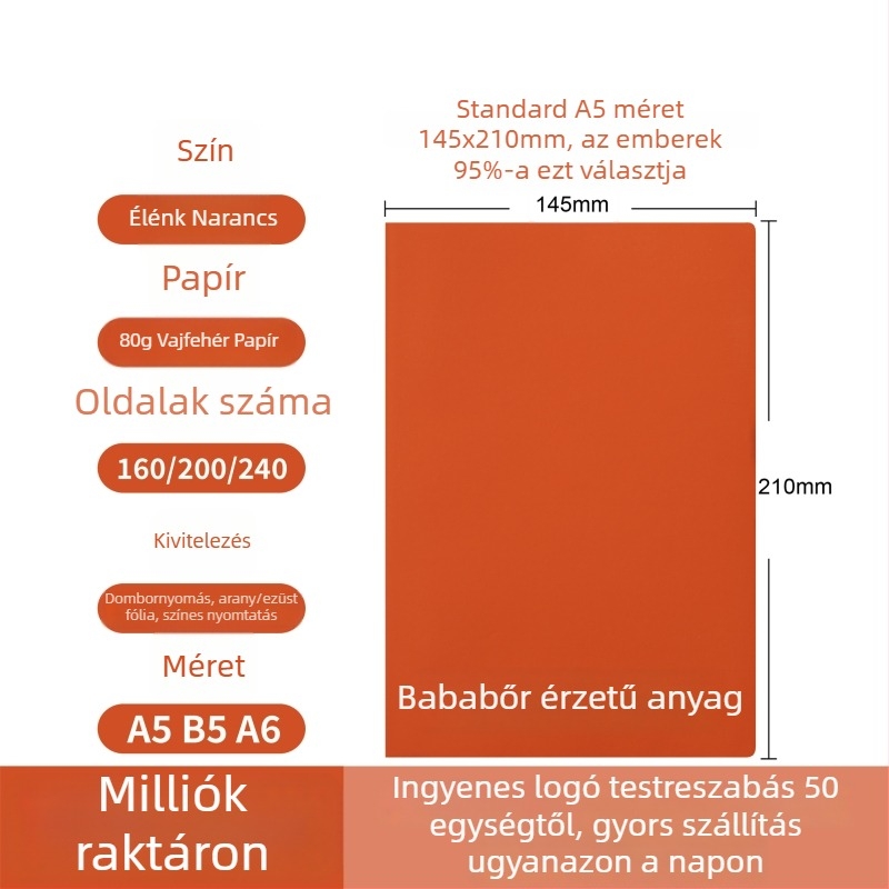 Egyedi logóval ellátott jegyzetfüzetek ajándékcsomagban, üzleti iroda jegyzet, vastagabb, hordozható