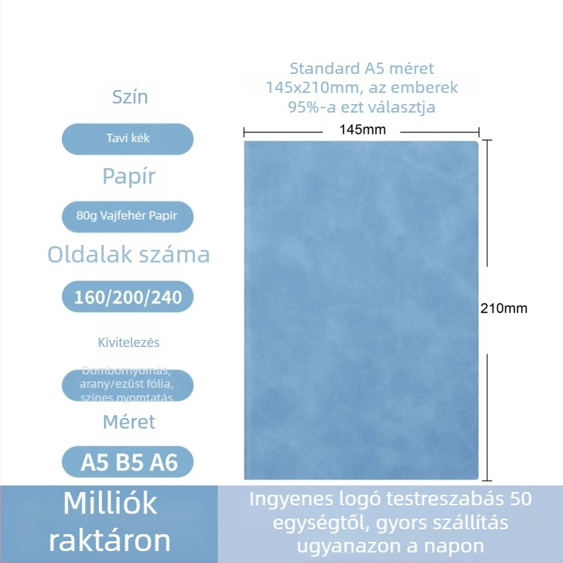 Egyedi logóval ellátott jegyzetfüzetek ajándékcsomagban, üzleti iroda jegyzet, vastagabb, hordozható