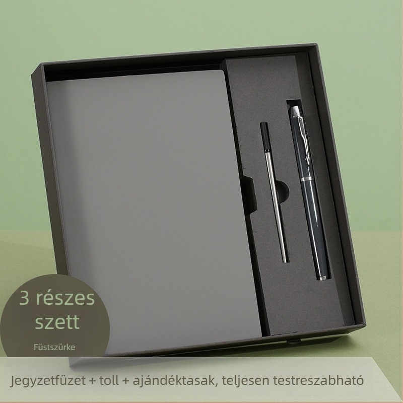 Egyedi logóval ellátott jegyzetfüzetek ajándékcsomagban, üzleti iroda jegyzet, vastagabb, hordozható
