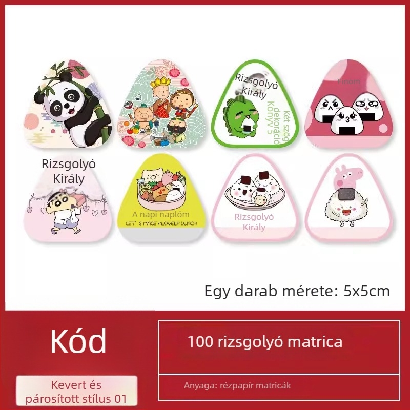 Nagy háromszög alakú onigiri forma – japán Bento stílusú rizsprés készlet