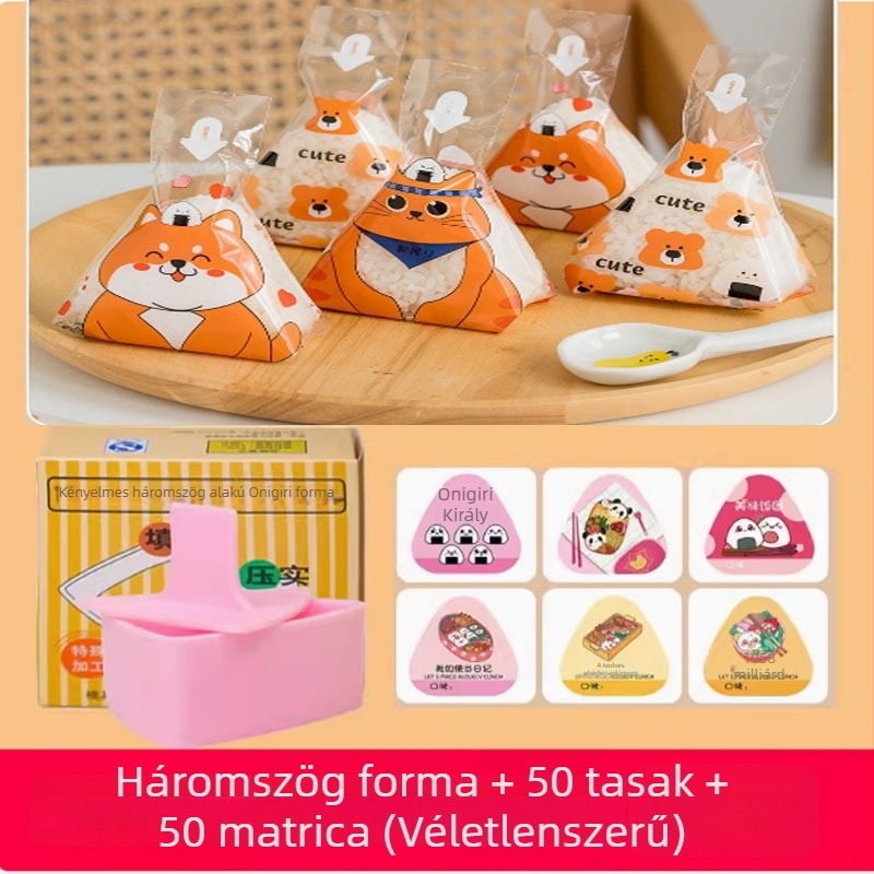 Nagy háromszög alakú onigiri forma – japán Bento stílusú rizsprés készlet