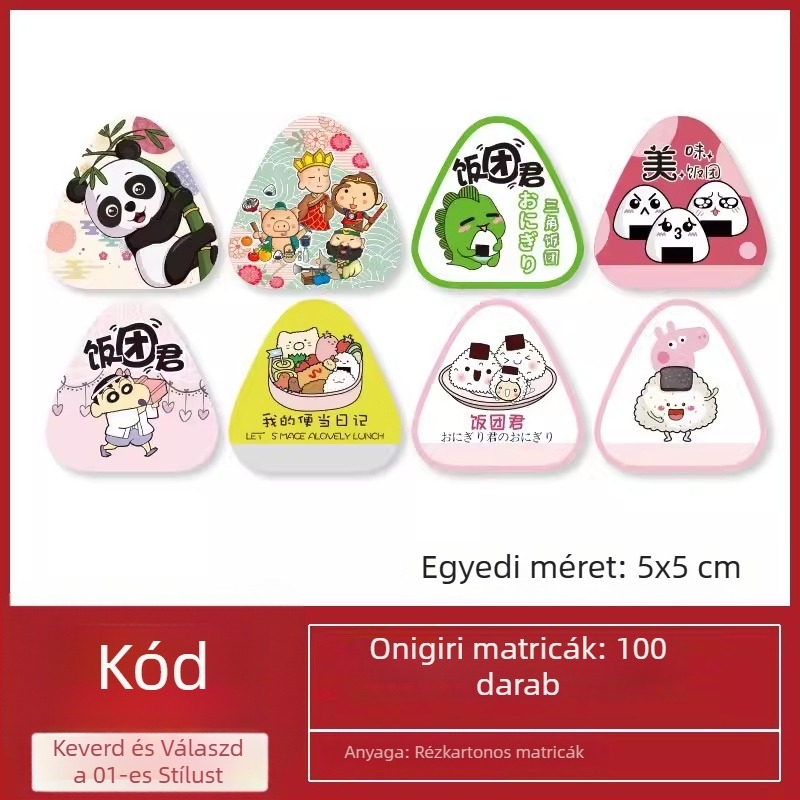 Nagy háromszög alakú onigiri forma – japán Bento stílusú rizsprés készlet