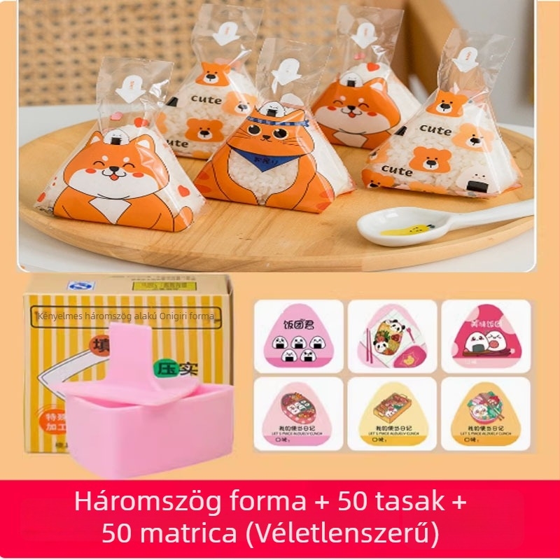 Nagy háromszög alakú onigiri forma – japán Bento stílusú rizsprés készlet