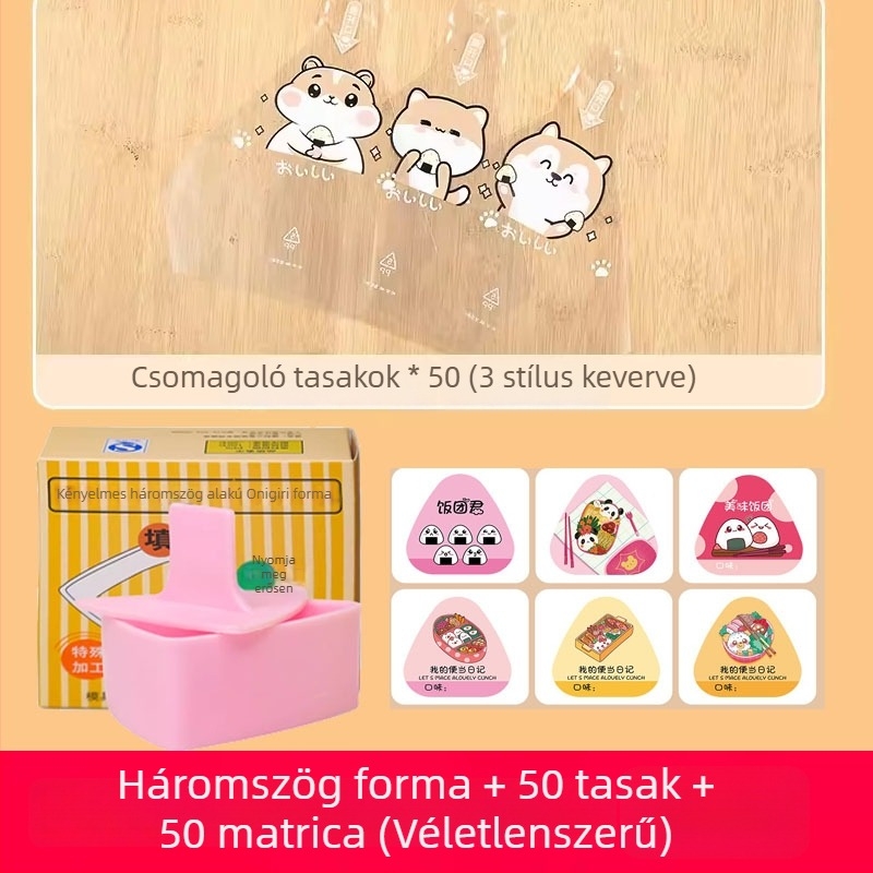 Nagy háromszög alakú onigiri forma – japán Bento stílusú rizsprés készlet