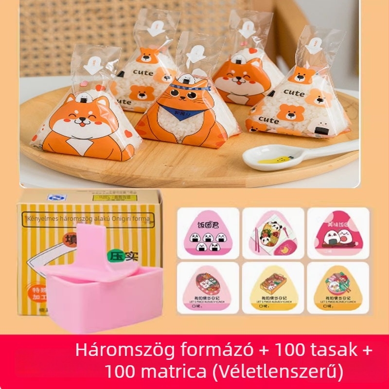 Nagy háromszög alakú onigiri forma – japán Bento stílusú rizsprés készlet