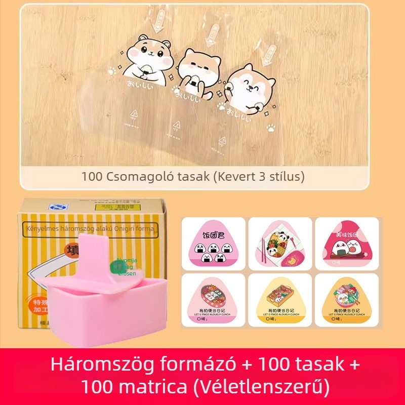 Nagy háromszög alakú onigiri forma – japán Bento stílusú rizsprés készlet