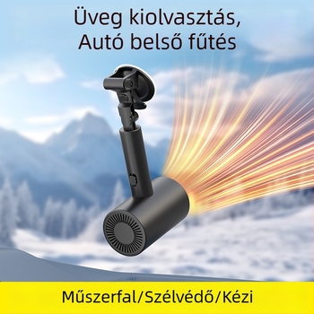 Kompakt autóhő 12V-24V – fűtés, jégmentesítés és páramentesítés – gyors felmelegedés télen