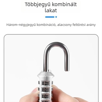 Kis fém kombinációs lakat poggyászhoz és szekrényekhez