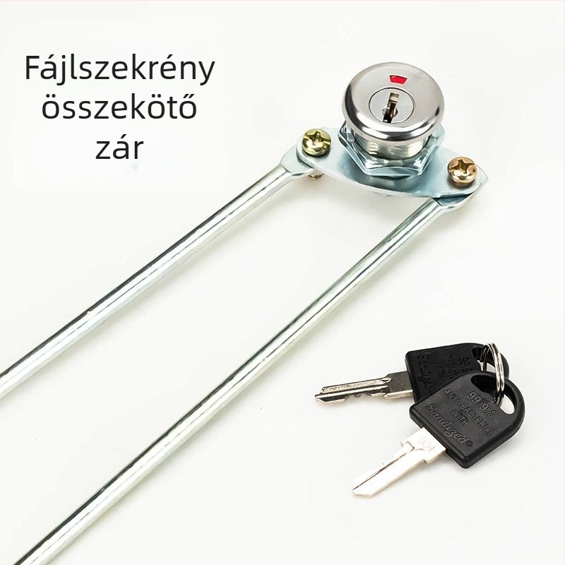 Fájlkabinetzár fém ajtóhoz, kijelzővel, fenti–lenti összekapcsoló rúd mechanizmussal; alkalmas személyzeti szekrények és archívumok számára; zárhenger.