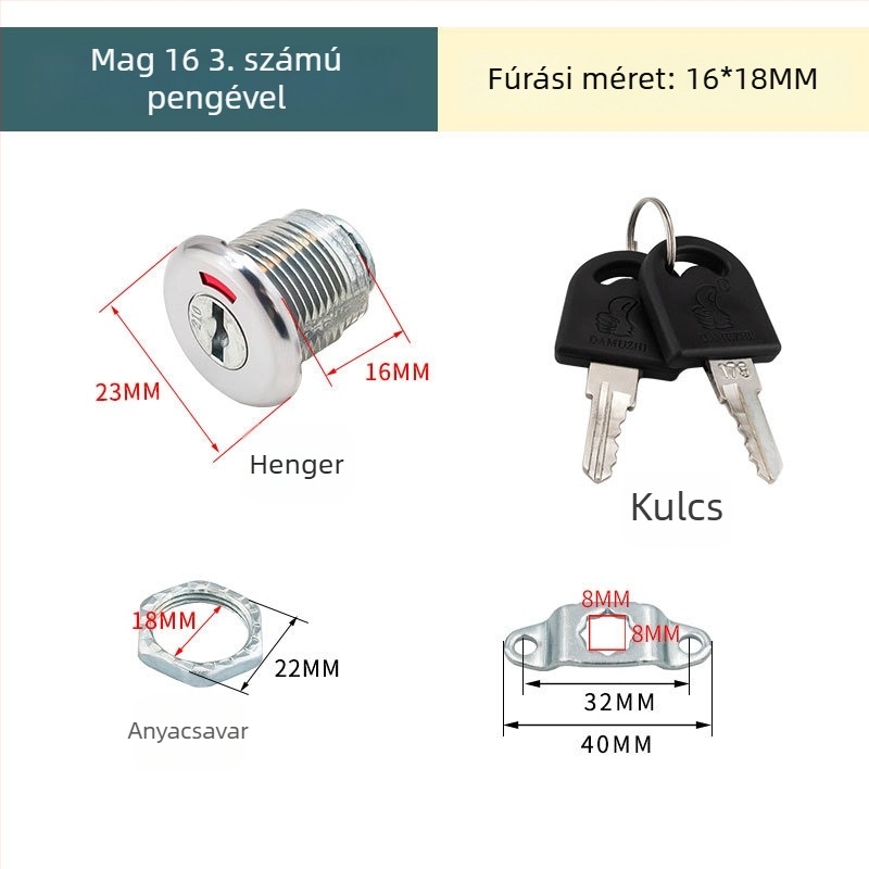 Fájlkabinetzár fém ajtóhoz, kijelzővel, fenti–lenti összekapcsoló rúd mechanizmussal; alkalmas személyzeti szekrények és archívumok számára; zárhenger.