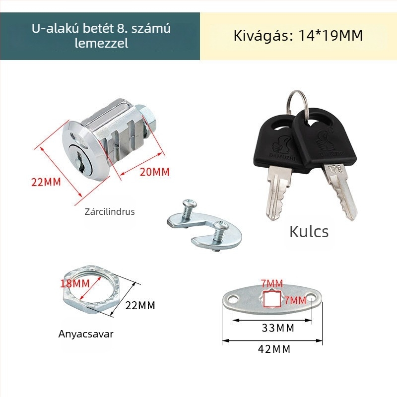Fájlkabinetzár fém ajtóhoz, kijelzővel, fenti–lenti összekapcsoló rúd mechanizmussal; alkalmas személyzeti szekrények és archívumok számára; zárhenger.