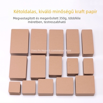 DIY Kraft papír készlet: kis kártyák, postai képeslapok és szókártyák 350 g vastag kartonon