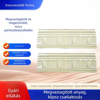 Cement alkatrészek gyártásához készült formák, ereszprofilok, római oszlopok, villa ereszcsatornájának csapadékvonal formái, külső falak dekorációja