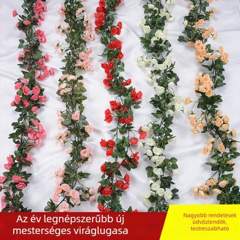 Mesterséges selyemrózsa futók esküvői dekorációhoz