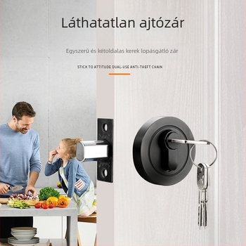 Rejtett beltéri ajtózár, rejtett zár faajtókhoz, kiegészítő átjárózár
