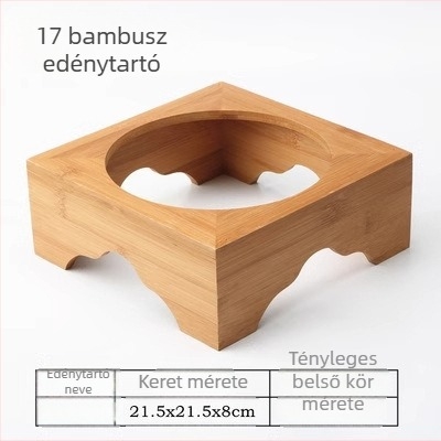 Fából készült edény- és tálállvány kő- és agyag edényekhez, koreai konyhai kiegészítő, összeszerelés nélkül