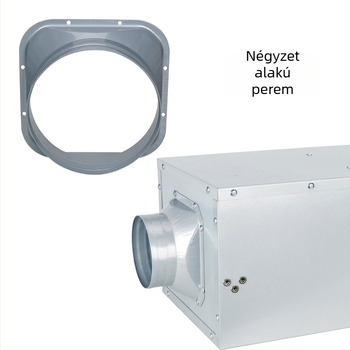 Friss levegő rendszer: galvanizált vasból készült fém flan-csatlakozó a kipufogócsőhöz, friss levegő kimenet, adapter alap négyszög-kör