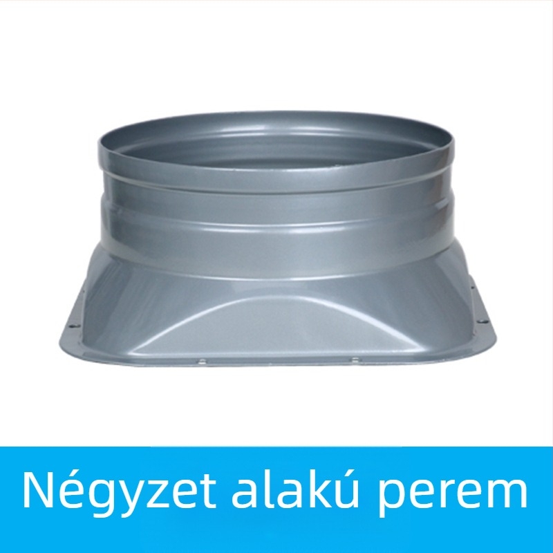 Friss levegő rendszer: galvanizált vasból készült fém flan-csatlakozó a kipufogócsőhöz, friss levegő kimenet, adapter alap négyszög-kör