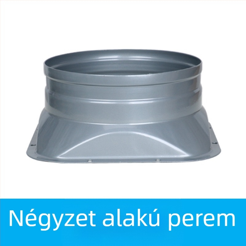 Friss levegő rendszer: galvanizált vasból készült fém flan-csatlakozó a kipufogócsőhöz, friss levegő kimenet, adapter alap négyszög-kör