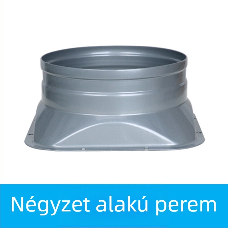 Friss levegő rendszer: galvanizált vasból készült fém flan-csatlakozó a kipufogócsőhöz, friss levegő kimenet, adapter alap négyszög-kör