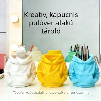 Új 3D-nyomtatott tolltartó pehelydzseki formájú, letisztult modern asztali rendező, sminktároló doboz, születésnapi ajándék dísz