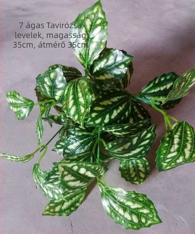 Műnövények falra és asztalra szóló dekorációhoz, műfű kiegészítők, mini bonsai, 10–30 cm magas