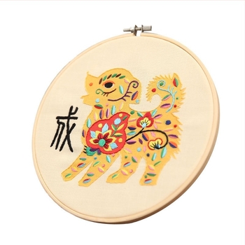 Zodiákus hímzés DIY készlet gyerekeknek – kezdőknek, egyszerű textil 3D kép szalagokkal és keresztszemes hímzéssel