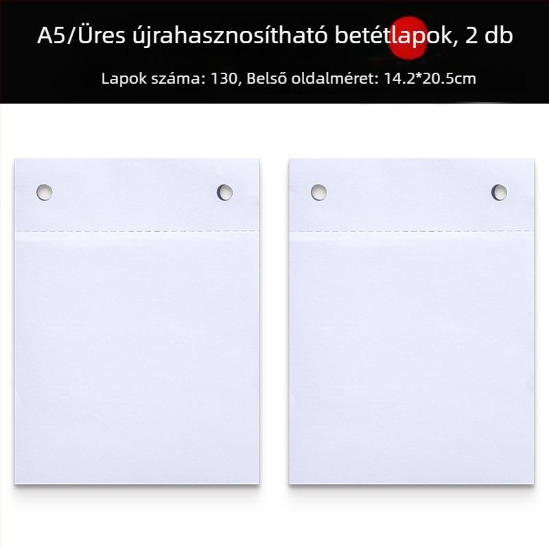 Vintage A6 hordozható, vastag jegyzetfüzet téphető klipszekkel, zsebméretű notesz logóval testreszabható