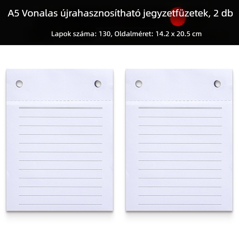 Vintage A6 hordozható, vastag jegyzetfüzet téphető klipszekkel, zsebméretű notesz logóval testreszabható